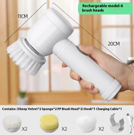 Versatile Electric Scrubbing Brush | Easy-Clean Home Tool