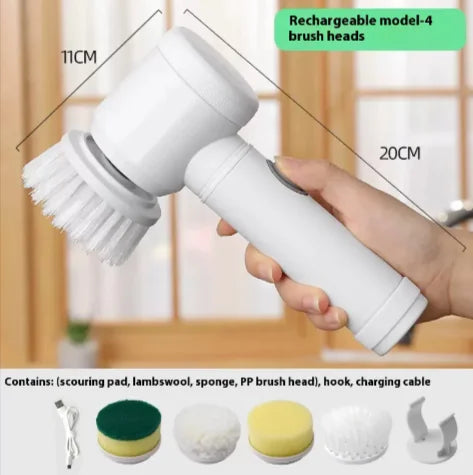 Versatile Electric Scrubbing Brush | Easy-Clean Home Tool