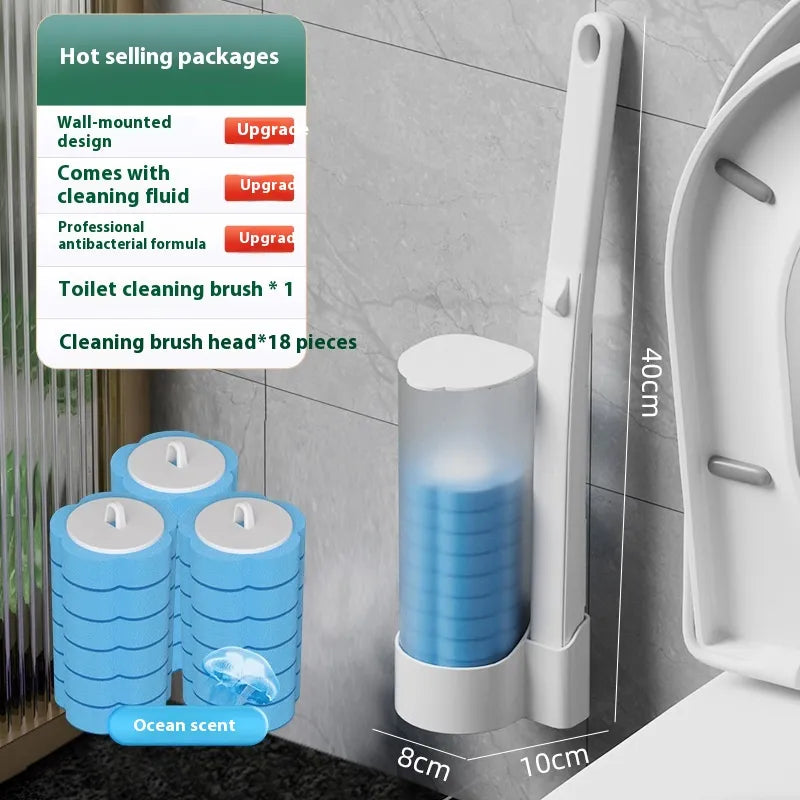 Space-Saver Wall-Mounted Bathroom Cleaning Kit
