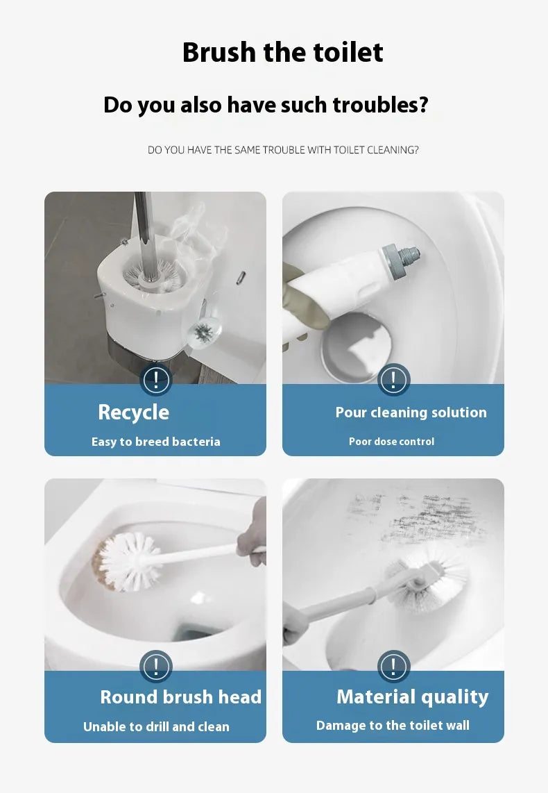 Space-Saver Wall-Mounted Bathroom Cleaning Kit